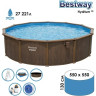 Каркасный бассейн BESTWAY 488х130см, композитный, 21490л + лестница 561CU BW